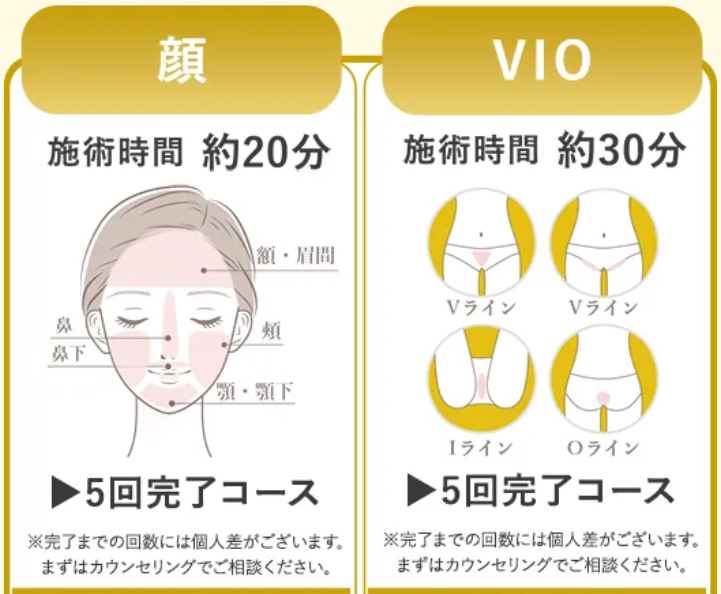 ウィルビークリニック　部分脱毛