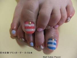 マリンボーダー|Nail Salon Pucci