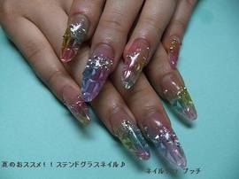 ステンドグラスネイル 4793 Nail Salon Pucci ネイルサロンプッチ 東京都 阿佐ヶ谷 のネイル デザインカタログ ビューティーパーク