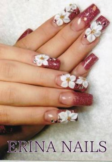 スプリングフラワースカルプ 7996 ネイルサロン Erina Nails エリナネイルズ 秋田県 能代 のネイル デザインカタログ ビューティーパーク