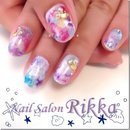 ダイダイ柄ネイル|Nail  Salon Rikka