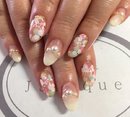 クリアフラワーネイル|nail salon julique～ジュリーク～