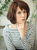 バングが◎　ニュアンスボブ柔らかい雰囲気で女子力U|美容室　コミュニティサロン と和　巣鴨店