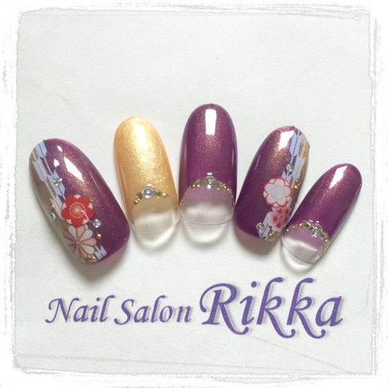 和風ネイル 18580 Nail Salon Rikka ネイルサロンリッカ 茨城県