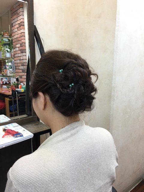 編み込みアップ|HAIR ESTHESALON AONO