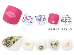 定額 5980 フットネイル 391 Marie Nails 神戸 三宮店 マリーネイルズコウベサンノミヤテン 兵庫県 三宮 のネイル デザインカタログ ビューティーパーク