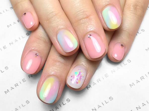 お客様ネイルデザイン1ー¥7500(税抜)|MARIE NAILS  いわきラトブ店