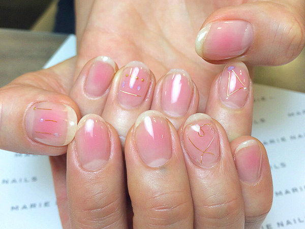 お客様ネイルデザイン5ー¥6600(税抜)|MARIE NAILS  いわきラトブ店