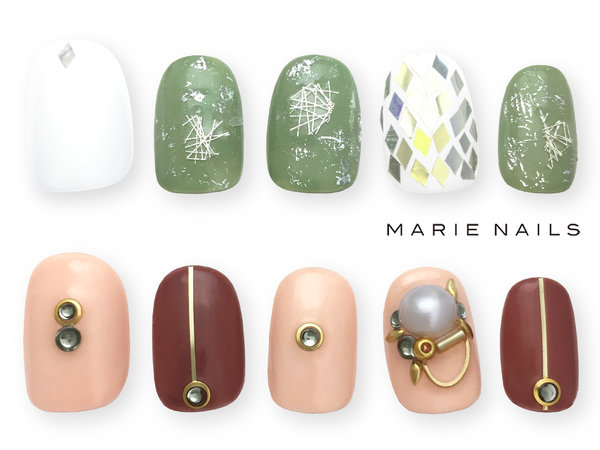 定額フルアート7000円 【初回オフ込 】|MARIE NAILS 京都三条通り店