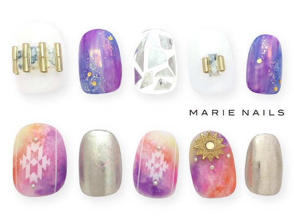 定額フルアート8000円 【初回オフ込 】　　　|MARIE NAILS 京都三条通り店