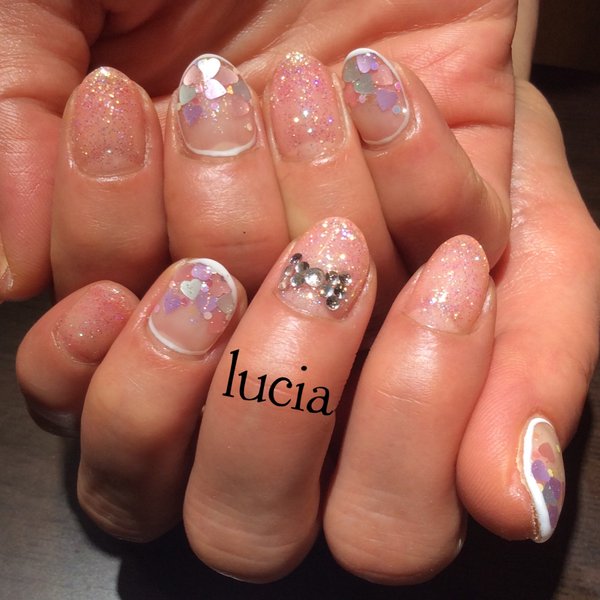 ハートホロネイル♪|Lucia