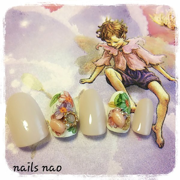 春ネイル　エレガントフラワー|nails nao