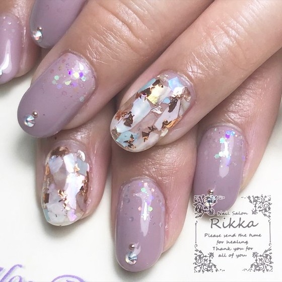 シックなシェルネイル Nail Salon Rikka ネイルサロンリッカ 茨城県 古河 のネイルデザインカタログ ビューティーパーク