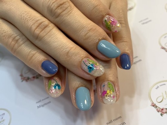 ハーバリウムネイル Nail Room Mignon ネイルルームミニョン 沖縄県 石垣島 のネイル デザインカタログ ビューティーパーク