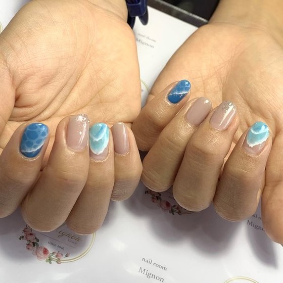 夏にぴったりサマーネイル Nail Room Mignon ネイルルームミニョン 沖縄県 石垣島 のネイル デザインカタログ ビューティーパーク