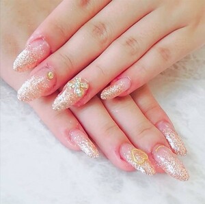 長さだし10本 ラメグラ Chocolat Nail Salon ショコラネイルサロン 埼玉県 鴻巣 のネイル デザインカタログ ビューティーパーク