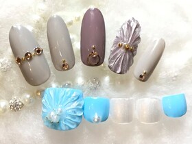 【2月トレンドネイル】プラチナ定額ネイル②|Nail Salon Chat