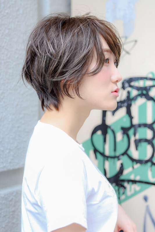 ショートカット×ひし形ショートボブ×前髪あり30代40代50代|Hair Make TOP SHAPE