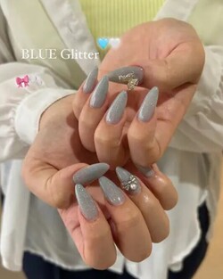 Blue glitter|トータルビューティーサロンBeautifulMe,柏店