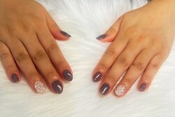 ハンド 定額デザイン 「グレー＋シルバー」|Nail Salon Linda