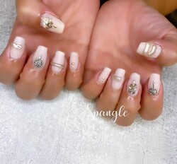 ジェルネイル×マット×ミラー|nailsalon×school Spangle