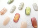 チェックアート×マグネットネイル|NAIL SALON QUILL 宇都宮店