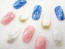 レトロななめラインアートネイル|NAIL SALON QUILL 宇都宮店