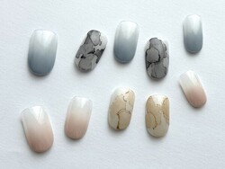 カラーグラデ×インクアートネイル|NAIL SALON QUILL 小山店