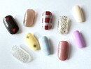 ニュアンスネイル×チェック×マグネット×ラメネイル|NAIL SALON QUILL 小山店