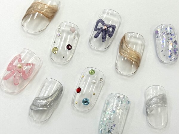 インクアート×ストーンネイル|NAIL SALON QUILL 小山店