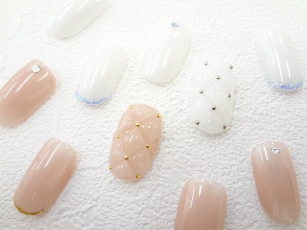 ワンカラー×キルティングネイル|NAIL SALON QUILL 小山店