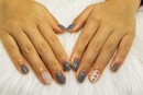 ハンド 定額デザイン「民とグリーンとホワイト」|Nail Salon Linda