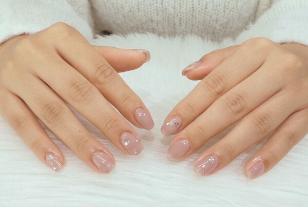 ハンド 定額デザイン「スキンピンクが可愛い」|Nail Salon Linda