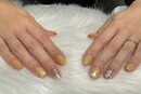 ハンド 定額デザイン「絶妙カラーにかわいいホロ」|Nail Salon Linda