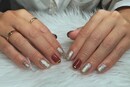 ハンド 定額デザイン「赤とゴールドの組み合わせ」|Nail Salon Linda