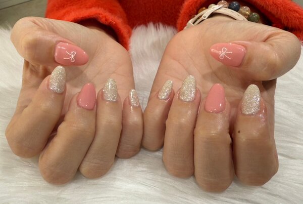 ハンド 定額デザイン「大人気リボンネイル」|Nail Salon Linda