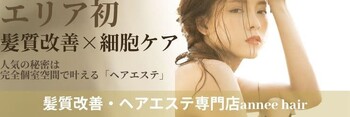 髪質改善・ヘアエステ専門サロン annee hair | 新潟のヘアサロン 髪質改善・ヘアエステ専門サロン annee hair | 新潟のヘアサロン