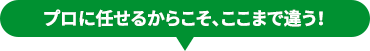 プロに任せるからこそ、ここまで違う！